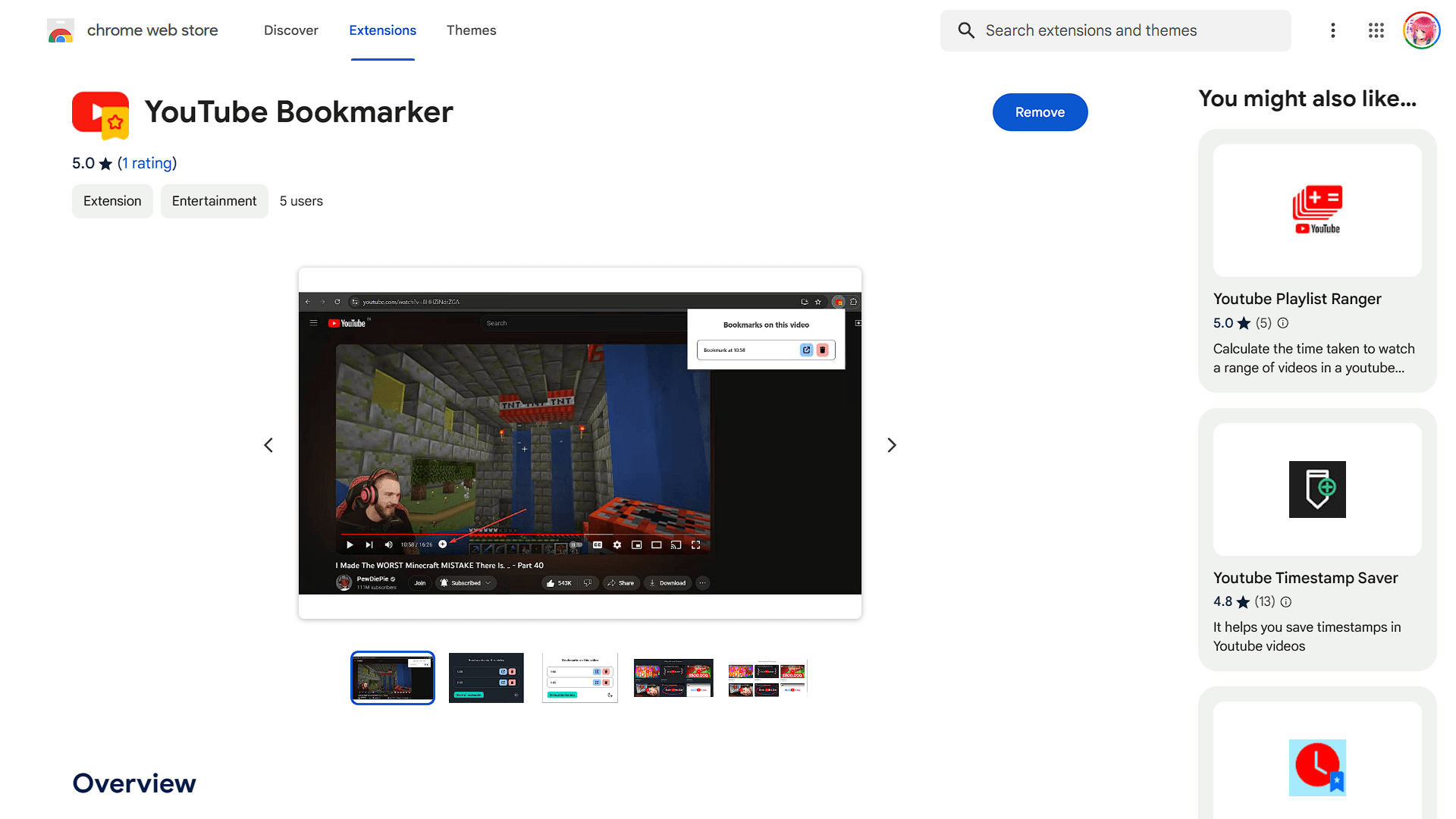 YouTube Bookmarker